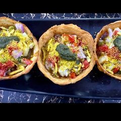 A picture of Katori chaat.