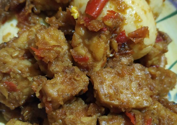 Telur tempe bumbu bali