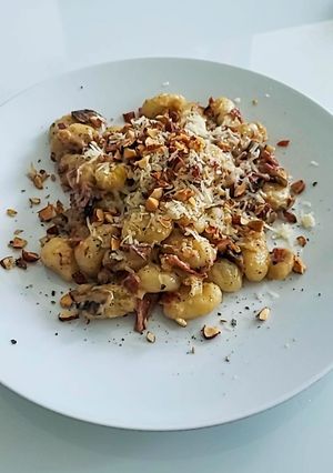 Una foto de Ñoqui con gorgonzola