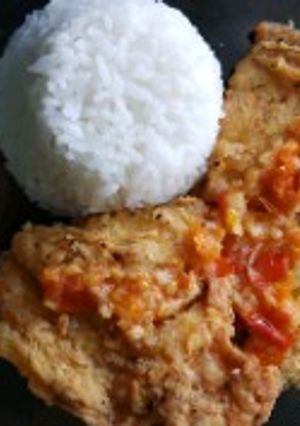 Foto resep Telor geprek sambel manis