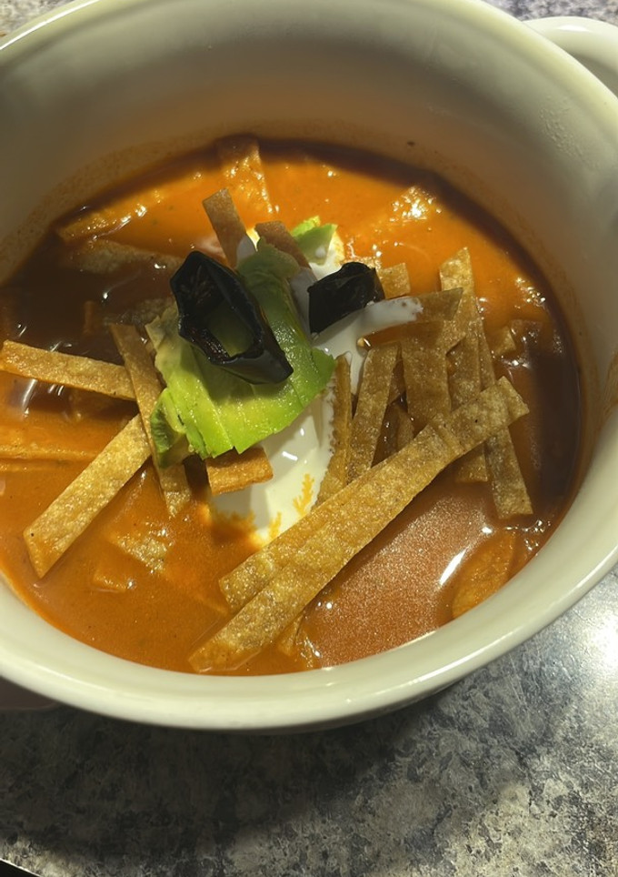 Una foto de Sopa de tortilla