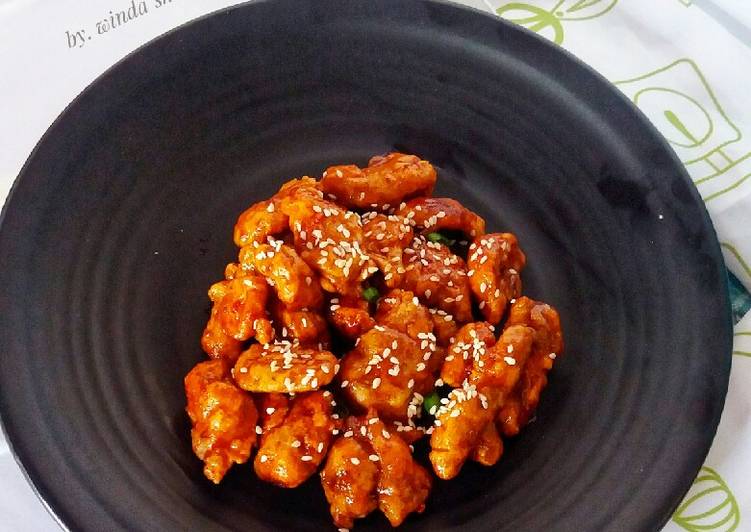 Resep Dakgangjeong 닭강정 | Bahan Membuat Dakgangjeong 닭강정 Yang Lezat