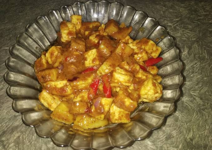 Tahu Kentang bumbu sate