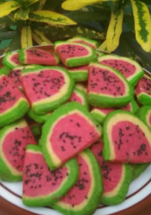 Foto resep 18.Watermelon cookies simple,irit #bikinramadanberkesan