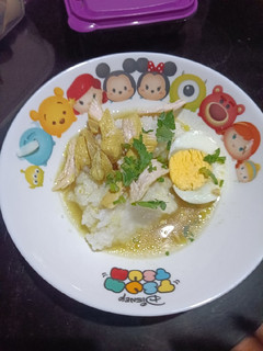 Foto resep Bubur ayam kuah soto (dari nasi sisa)
