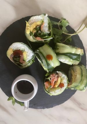 Une photo de 🫔MAKI 🥒CONCOMBRE 🥒 🌶️