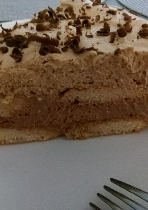 Csoki-kávémousse babapiskótával recept fotója