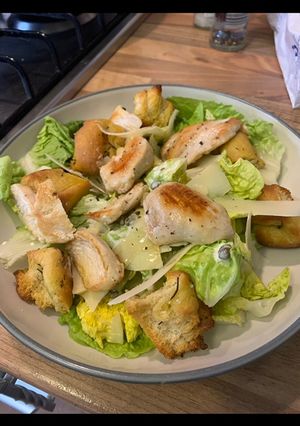 A picture of Chicken Caesar Salad.