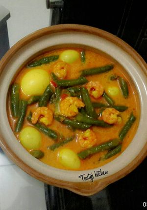 Foto resep Gulai kacang panjang telur puyuh