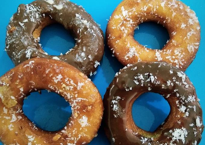 Homemade eggless doughnuts