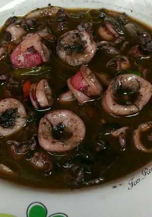 Foto resep Cumi kuah hitam