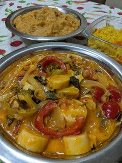 Foto de Moqueca Vegana de Palmito com Pirão de Legumes