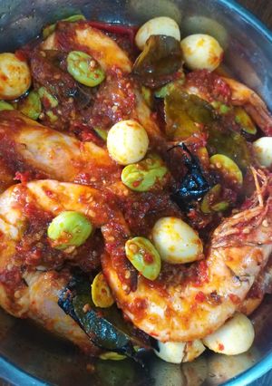 Foto resep Sambal udang puyuh pete