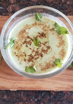 A picture of Mint cucumber raita.