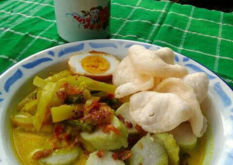 Resep Lontong sayur labu siam Anti Gagal