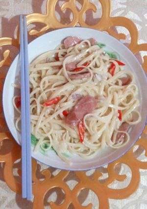 Foto resep Fettuccine Carbonara Sederhana