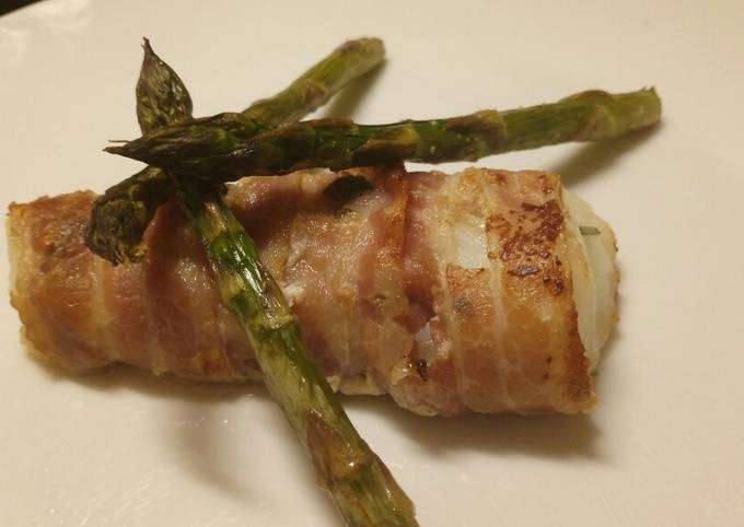 Bacon wrapped cod