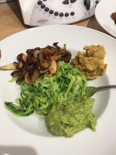 Una foto de Spaguettis de calabacín