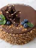 طورطة الشوكولاتة و جوز Tarte au chocolat et noix
