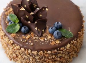 صورة لوصفة طورطة الشوكولاتة و جوز Tarte au chocolat et noix