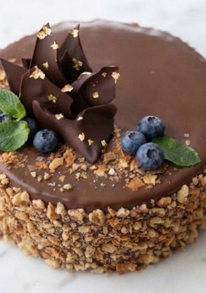 صورة لوصفة طورطة الشوكولاتة و جوز Tarte au chocolat et noix