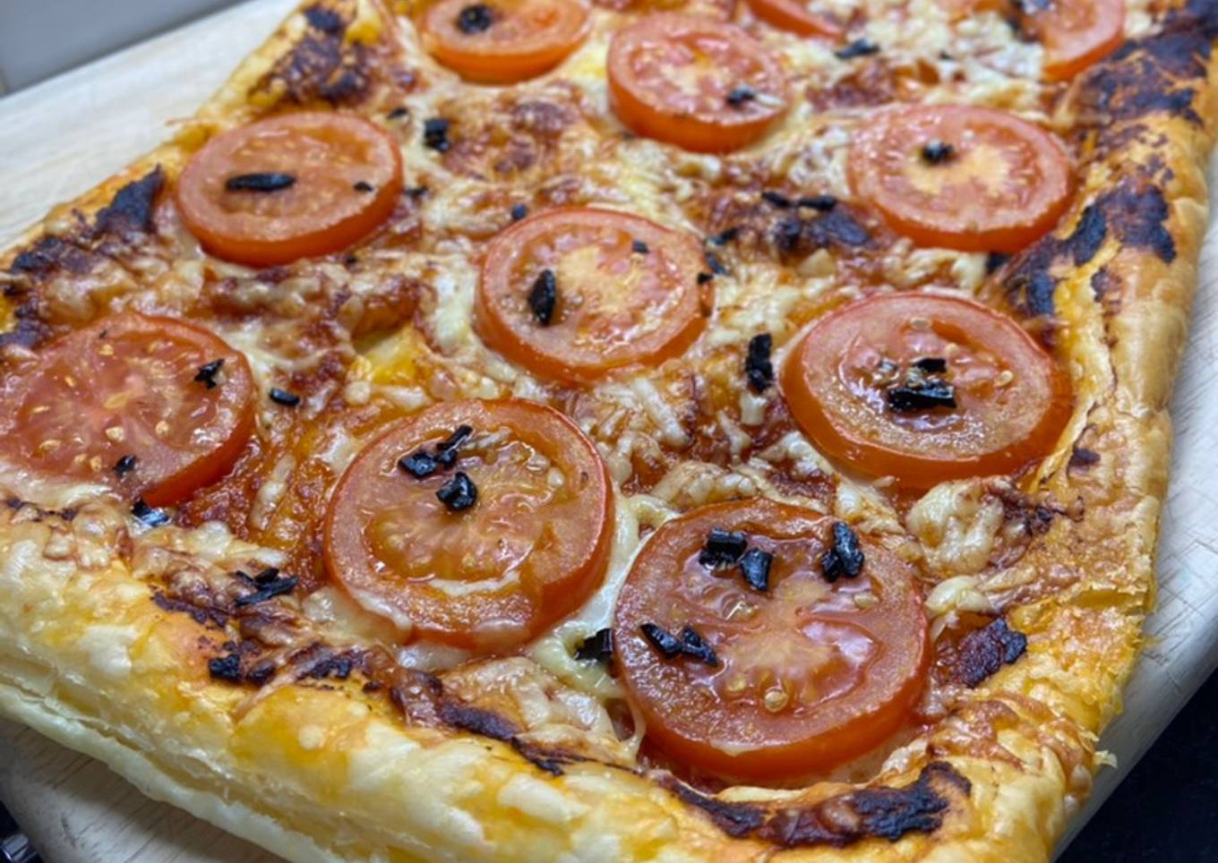 â€˜Nduja pastry with Black Garlic drizzle