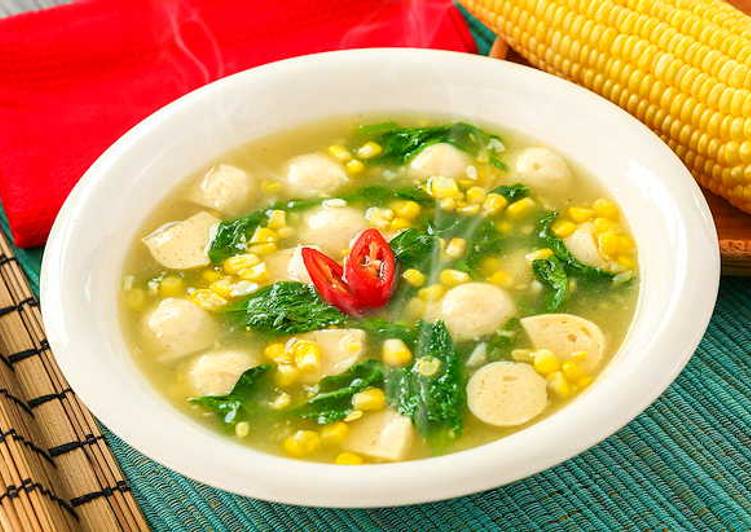 Cara Gampang Menyiapkan Sup Kental Bayam dan Jagung yang Enak Banget