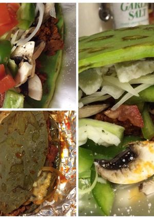 Una foto de Nopales rellenos