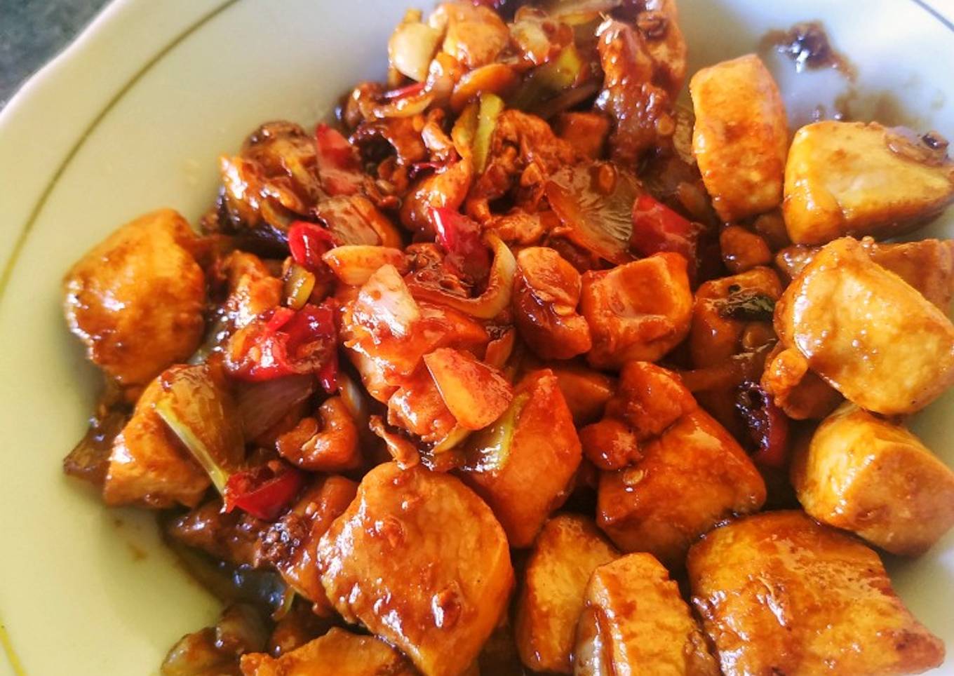 Ayam lemon teriyaki pedas