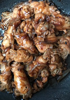 Foto resep Enoki gulung daging ayam lada hitam