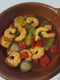 Una foto de Gambas en salsa de ostras🦐