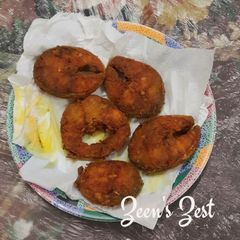 A picture of Wheat Flour coated King Fish Fry.