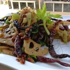 Stir Fry Spicy Malak Lotus and Peanut A picture of Stir Fry Spicy Malak Lotus and Peanut.