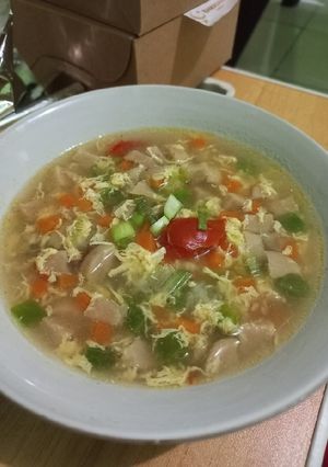 Foto resep Sup telur sosis