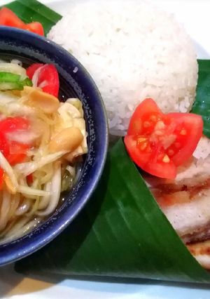 รูปของ ข้าวมันส้มตำ หมูสวรรค์แดดเดียว