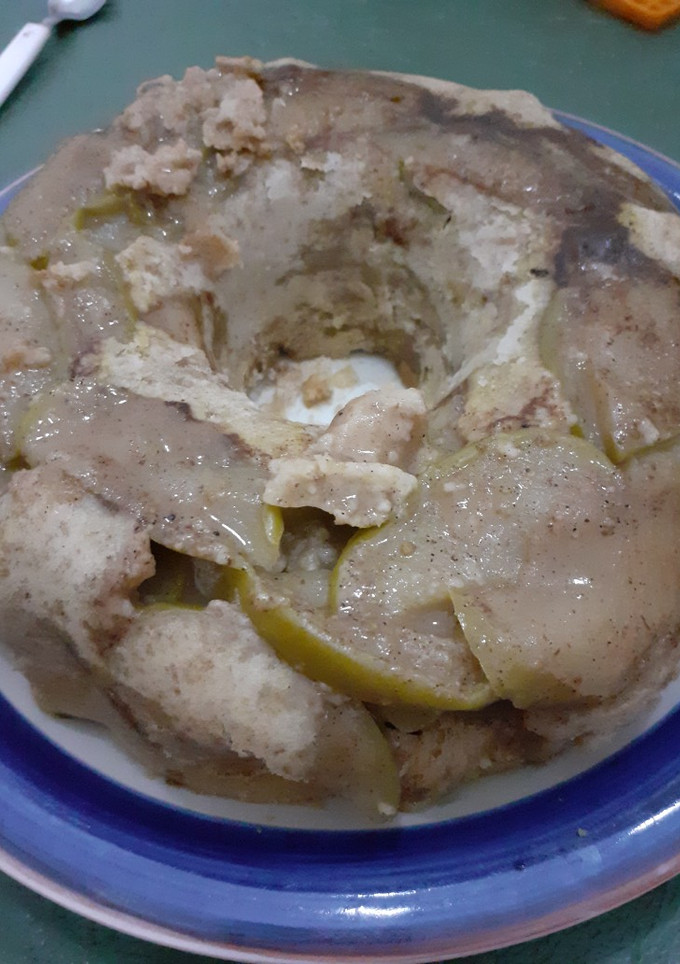 Una foto de Torta invertida de manzanas con Avena