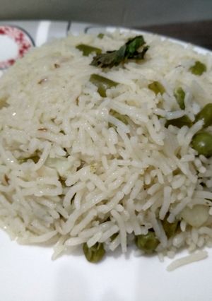 A picture of White pulao.