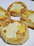 Canastitas de ricota, jamón y queso