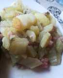 Pencas de acelga con jamón