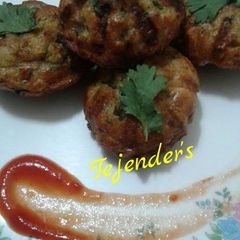 A picture of SPINACH OATS SHOTS WITH PANEER STUFFING(No fry appe pan recipe).