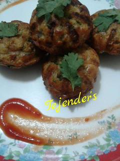 A picture of SPINACH OATS SHOTS WITH PANEER STUFFING(No fry appe pan recipe).