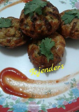 A picture of SPINACH OATS SHOTS WITH PANEER STUFFING(No fry appe pan recipe).