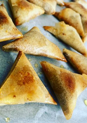 Une photo de Briouates aux amandes cuisson au four