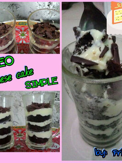 Foto resep Oreo cheese cake simple
