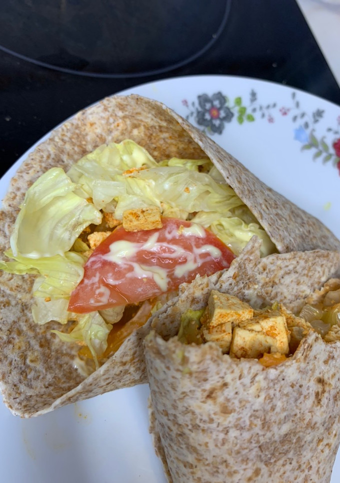Una foto de Fajitas rellenas de tofu 🌮