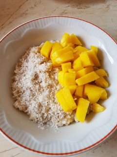 Mangós-kókuszos zabkása recept fotója