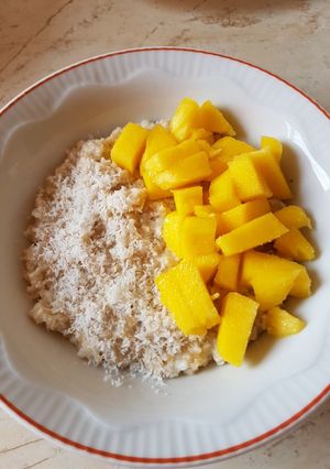 Mangós-kókuszos zabkása recept fotója
