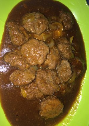 Foto resep Bola daging bumbu steak barbeque
