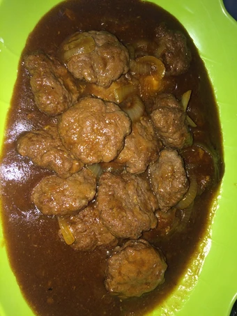Cara Gampang Membuat Resep Bola daging bumbu steak barbeque yang Lezat Anti Ribet, Sempurna