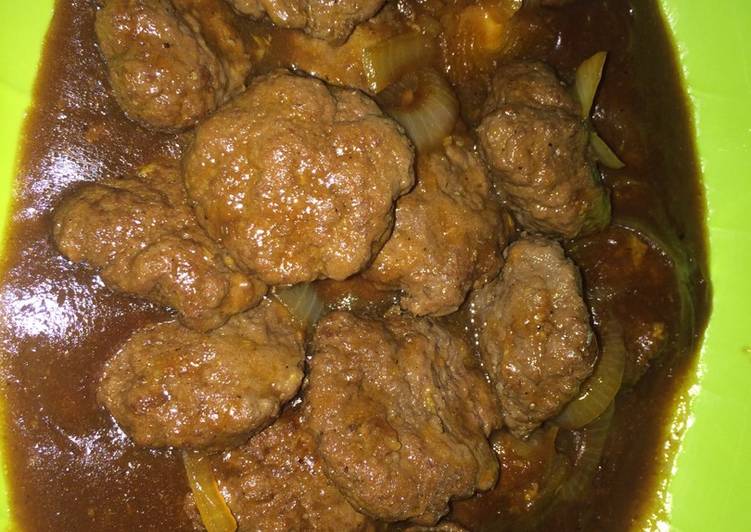 Bola daging bumbu steak barbeque
